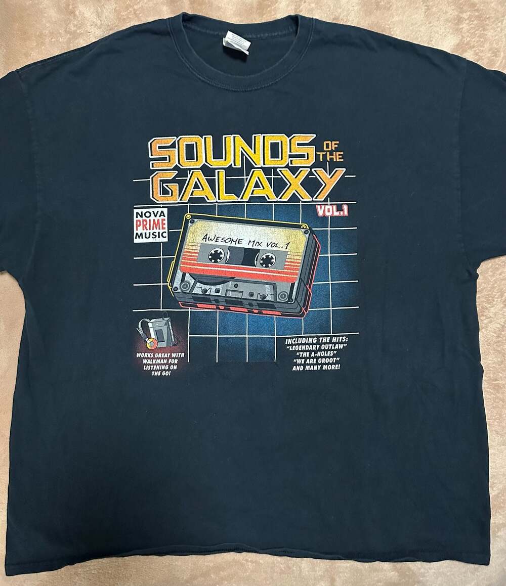 Vintage Marvel Guardians Of The Galaxy HTF Mix Tape Rare Graphic Shirt Size 2XL